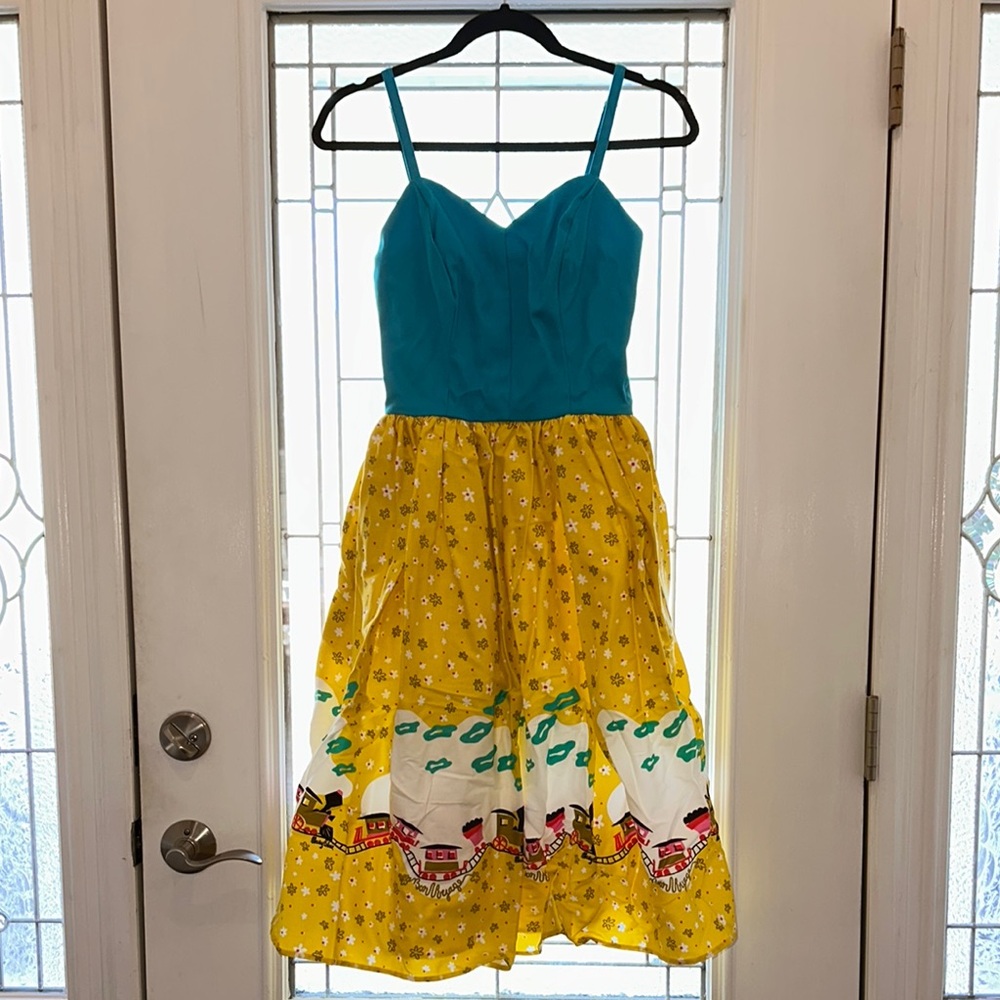 Pinup Couture, Bon Voyage Railroad Summer Dress